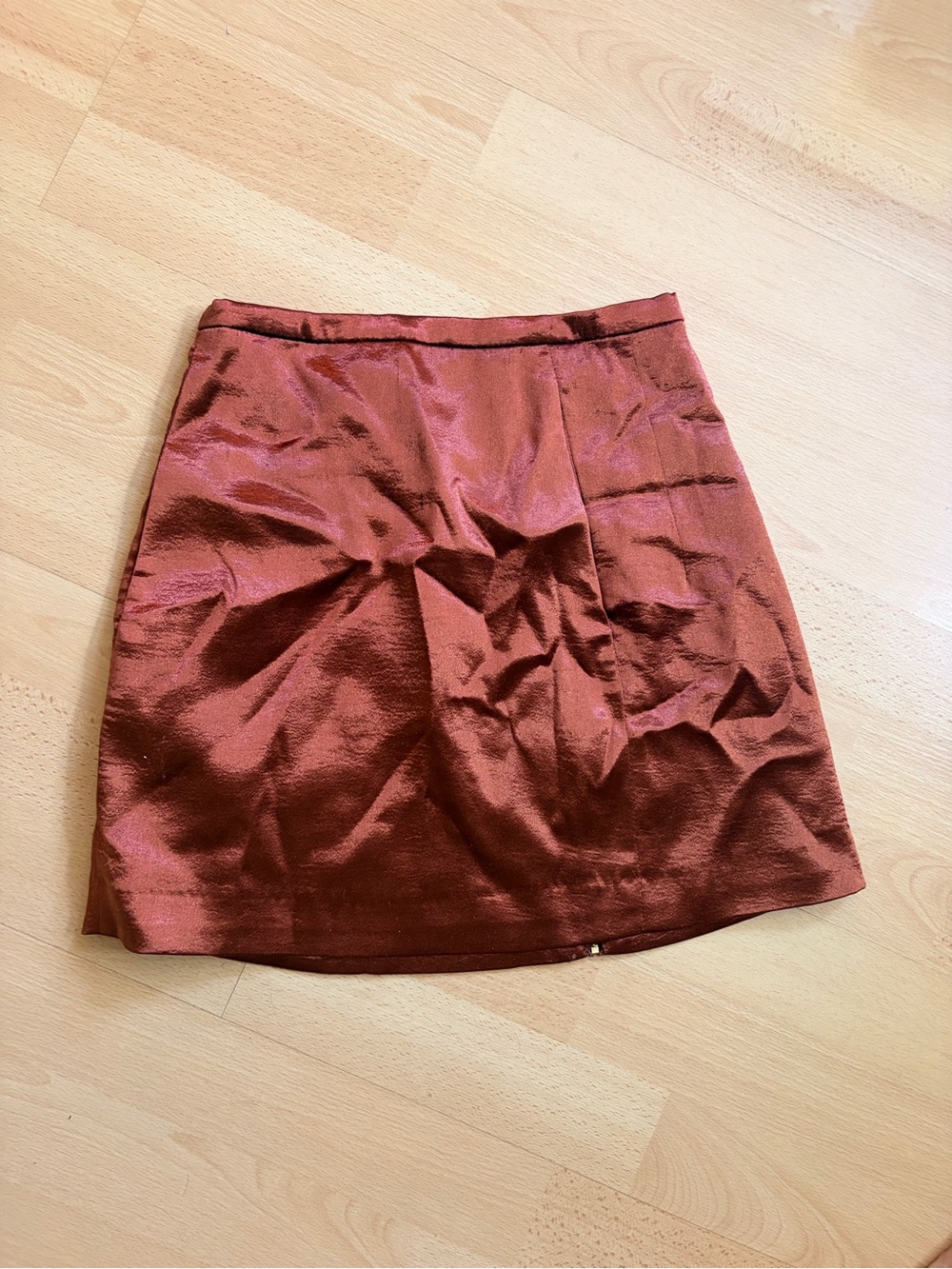 House of CB Rust Satin Mini Skirt
